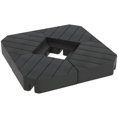 Offset Patio Umbrella Weights for 8'10' Umbrellas, 4 Fillable Base Plates