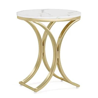 Multi-Use Round End Table for Nightstand, Side Table, or Living Room Accent