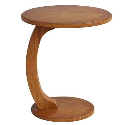 Vintage C-Shaped End Table for Small Spaces, Bedroom, Living Room, or Apartment