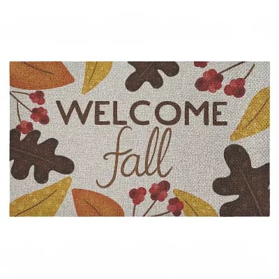 Stupell Home Decor Welcome Fall Leaf Border Doormat