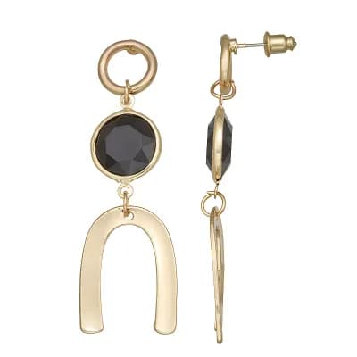 Emberly Simulated Stone Geometric Dangle Earrings