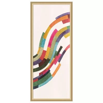Amanti Art Framed Fabric Pinboard, Rainbow Brick Road II Printed Bulletin Board
