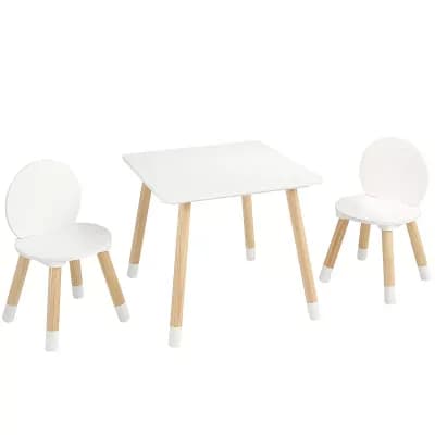 Kids Table and Chair Set, Multi-Activity Table for Art and Crafts
