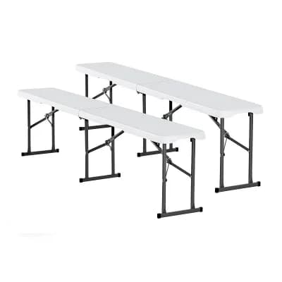 Portable Folding Benches 2-Pack for Outdoor Events and Seating