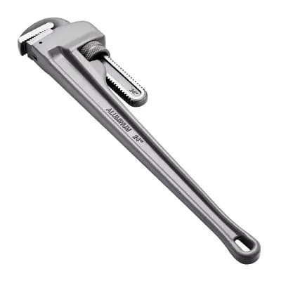 Aluminum Pipe Wrench with Heat-Treated Jaws for Plumbing and Mechanical Work