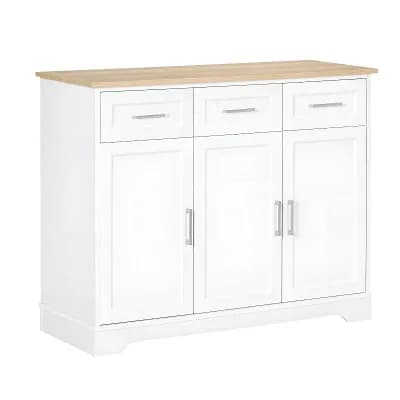 Kitchen Storage Sideboard Cabinet with Adjustable Shelf and Drawer Organization