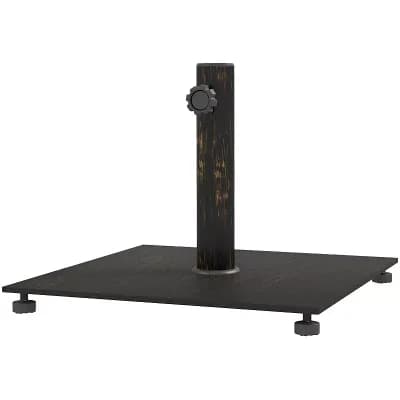 Bronze Metal Patio Umbrella Base for 1.5"1.9" Poles, Outdoor Deck or Pool Use