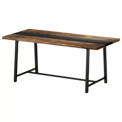 70.9-Inch Rectangular Dining Table for 8 with MDF Top and Steel Legs