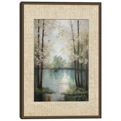 Masterpiece Blooming Tree River Framed Wall Art