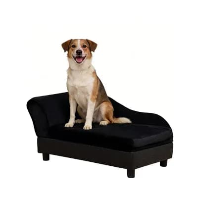 Small Dog Sofa with Hidden Storage, 3" Plush Cushion Pet Furniture