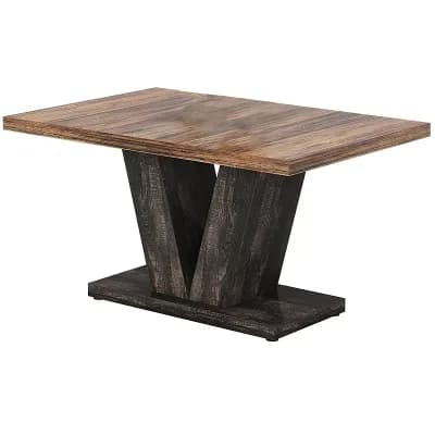 Farmhouse Dining Table Seats 4-6 Compact Design for Kitchen or Dining Room