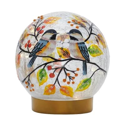 Studio 66 Feather Friends Mini LED Orb Table Decor