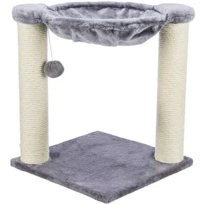 Baza Jute 19.7" Cat Scratching Posts with Hammock & Hanging Cat Toy