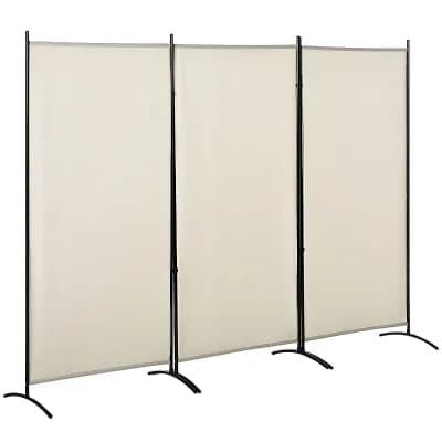 3-Panel Adjustable Room Divider with Dual Hinges for Flexible Layouts