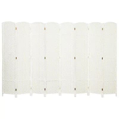 Folding Room Divider Screen with Polypropylene Panels for Living Rooms or Offices