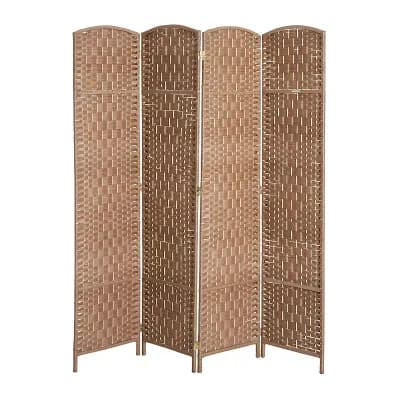 4 Panel Folding Room Divider Privacy Screen for Studio Apartment Home Office
