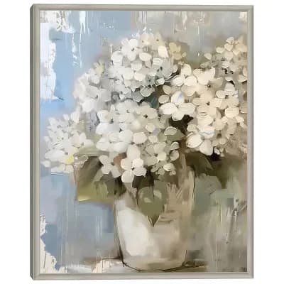 Masterpiece White Hydrangeas Framed Wall Art