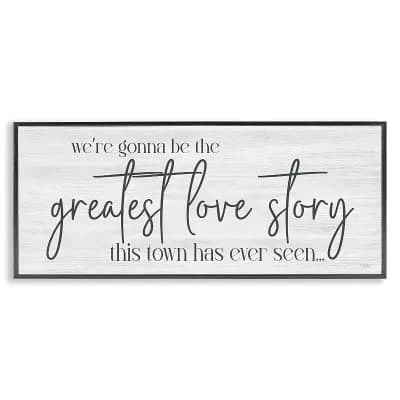 Stupell Home Decor Greatest Love Story Message Framed Wall Art