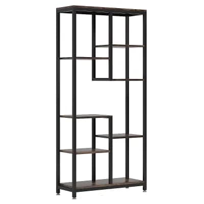 6-Shelf Bookcase for Small Rooms, Apartments, Home Office, and Storage