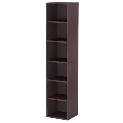 6 tier Narrow Cube Bookshelf with Shelves for Books, Photos, and Decor