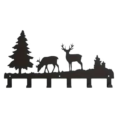 Wall-Mounted Elk Hook Metal Organizer for Keys, Clothes, and Accessories