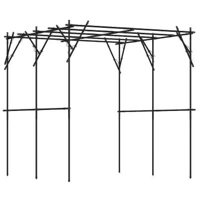 Steel Tomato Plant Support Frame with Trellis Netting for Raised Garden Beds