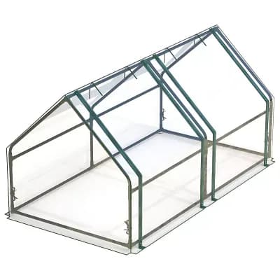 Outdoor Mini Greenhouse with PVC Cover and Iron Tube Frame for Plants