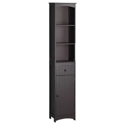 Freestanding Bathroom Organizer Cabinet with Shelves and Drawer