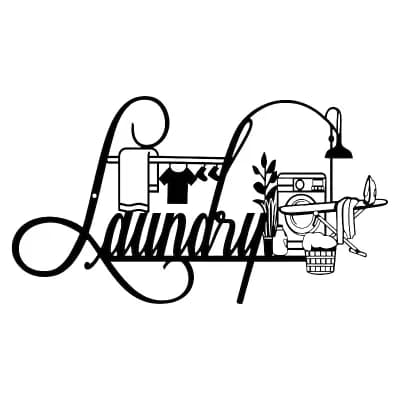 Laundry Room Metal Wall Art with Rustic Farmhouse Design for Utility or Entryway Decor