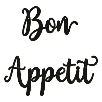 Bon Appetit Metal Wall Sign Farmhouse Kitchen Wall Decor for Dining Room or Coffee Bar