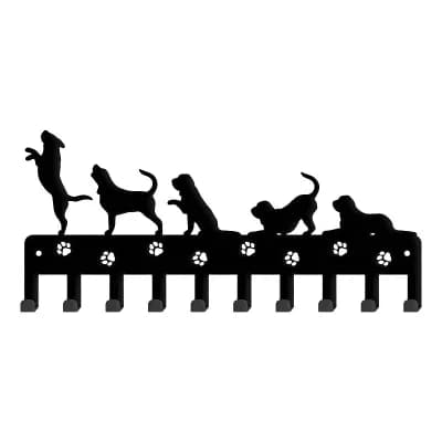Wall-Mounted Animal Key Holder Rack Metal Hooks for Keys Lanyards Entryway