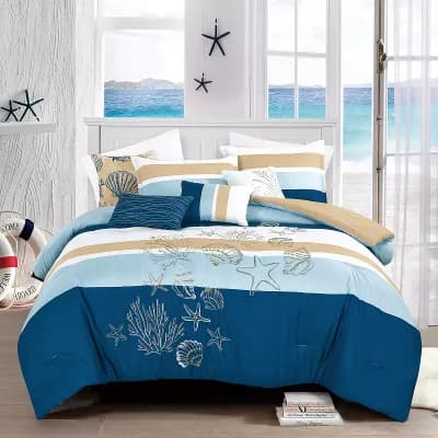 Coastal Blue Comforter Set