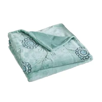 Home Soft Things Sequin Embroidered Throw Blanket