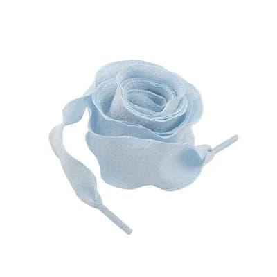 Women's 2 Pairs Rolled Ruffled Shoe Laces Pleated Shoestring 35.4"