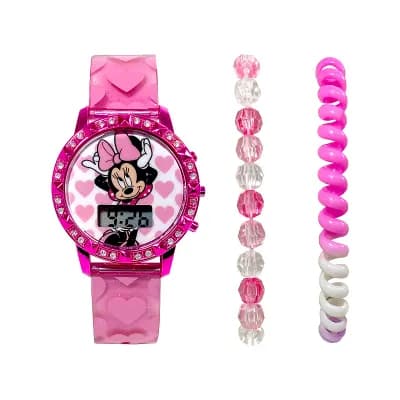 Disney's Minnie Mouse Kids 33mm LCD Watch & Bracelet Set - MN40146KL