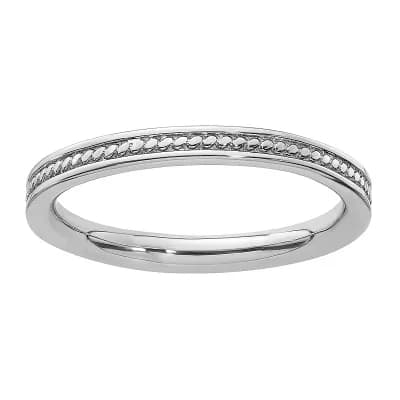 Stacks & Stones Sterling Silver Braided Stackable Ring