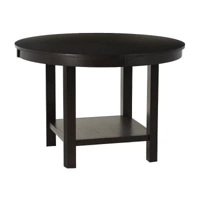 Linon Ingrid Round Dining Table with Shelf