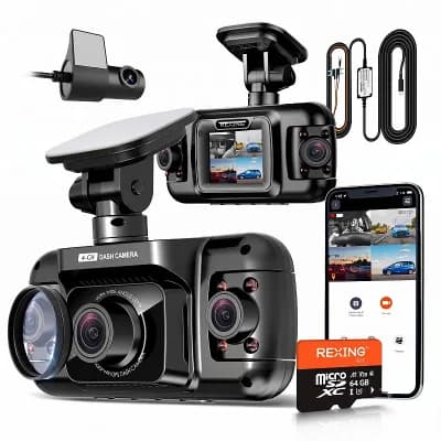 Rexing Dash Cam 4-Channel 1080p with GPS