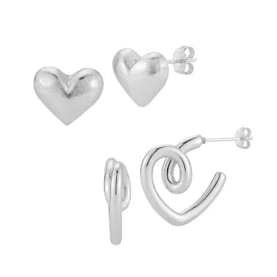 WINX Satin Heart Stud Earring Set