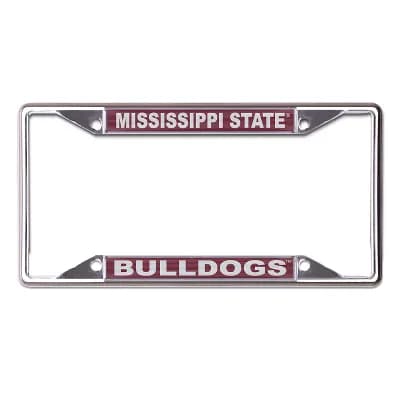 WinCraft Mississippi State Bulldogs Printed Metal License Plate Frame