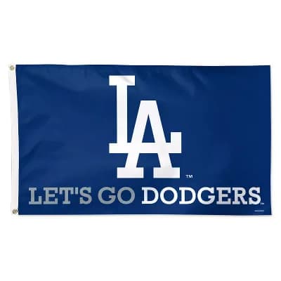 WinCraft Los Angeles Dodgers 3' x 5' Single-Sided Deluxe Team Slogan Flag