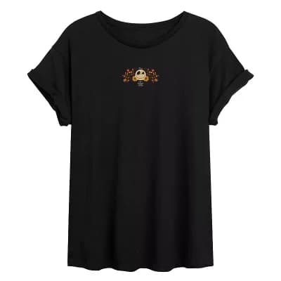Juniors' Disney's The Nightmare Before Christmas Jack Skellington Oversized Tee