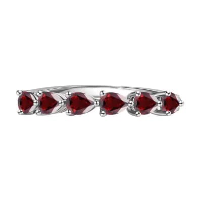 MASTERPIECE Sterling Silver Gemstone Pear Ring