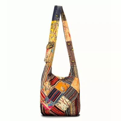 Kathmandu Collection Quilted Patchwork Hobo Bag