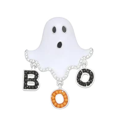Napier Silver Tone Ghost Boo Pin