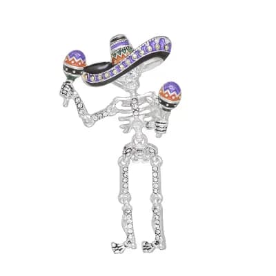 Napier Silver Tone Skeleton Pin