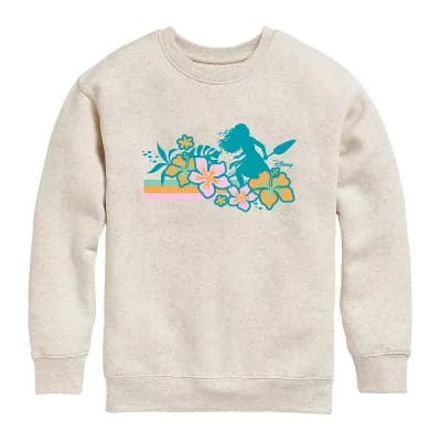 Girls 7-16 Disney's Moana Tropical Floral Crew Fleece Sweatshirt