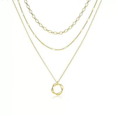 Stackable Pendant Layered Necklace