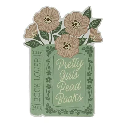 Pretty Girls Read Books Caption Box