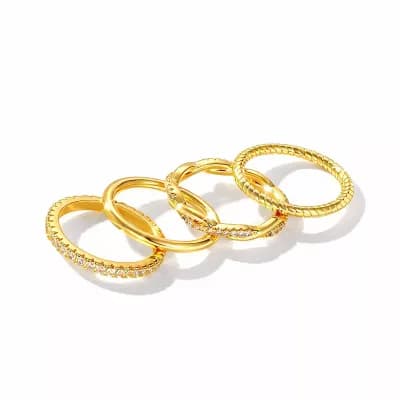 Dainty CZ Stackable Ring Set